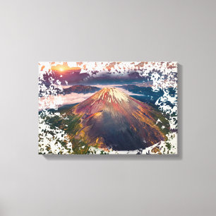 Toile Paysage artistique du lever de soleil sur le mont 