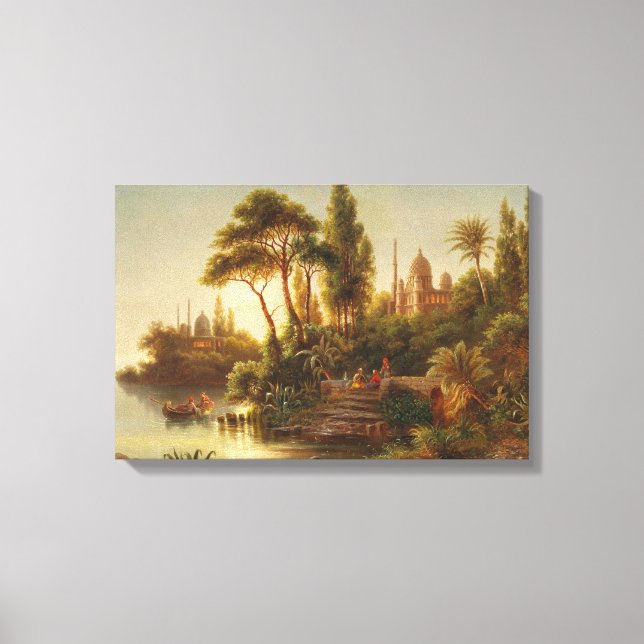 Toile Paysage asiatique dans la lumière du soir (Sunset  (Recto)