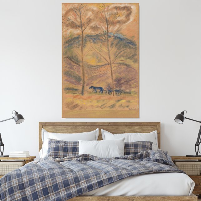 Toile Paysage avec charretier (Insitu(Chambre))