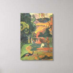 Toile Paysage avec des paons par Paul Gauguin