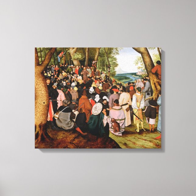 Toile Paysage avec Saint Jean le Baptiste Prêcher (Recto)