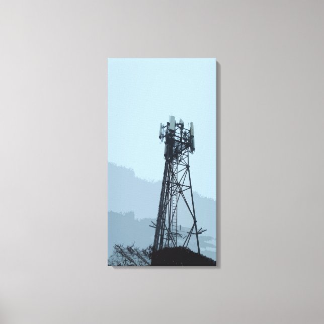Toile Paysage avec tour de signalisation mobile. (Recto)