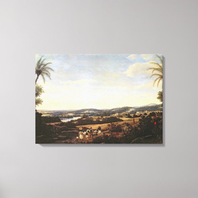 Toile Paysage brésilien avec une plantation (Recto)