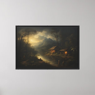 Toile Paysage Classique de la Vallée de la Rivière Mysti