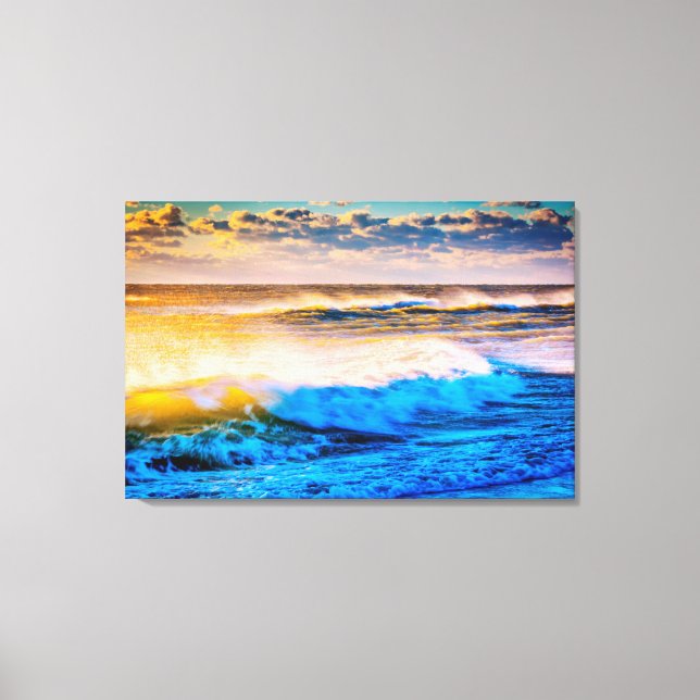 Toile Paysage côtier au lever du soleil (Recto)