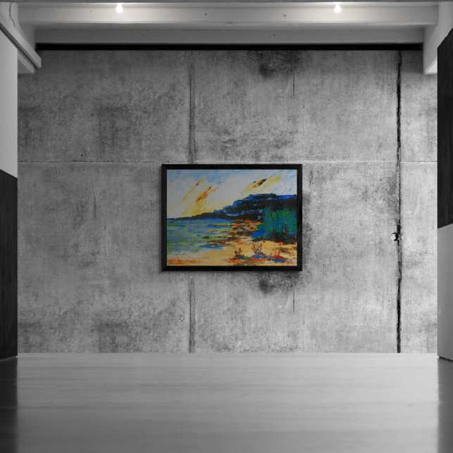 Toile Paysage côtier vibrant (Créateur téléchargé)
