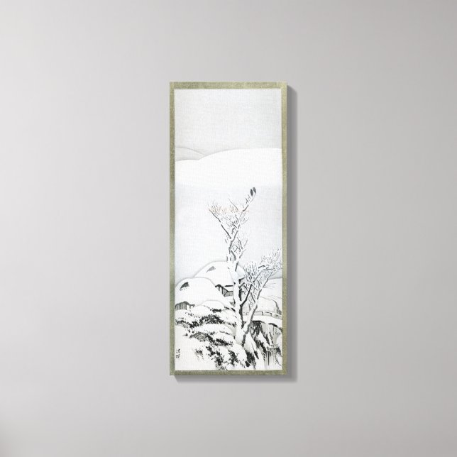 Toile Paysage couvert de neige - Art japonais (Recto)