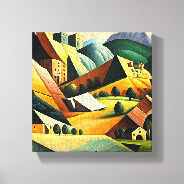 Toile paysage cubiste (Recto)