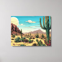 Paysage d'art graphique de Desert Butte Mesa