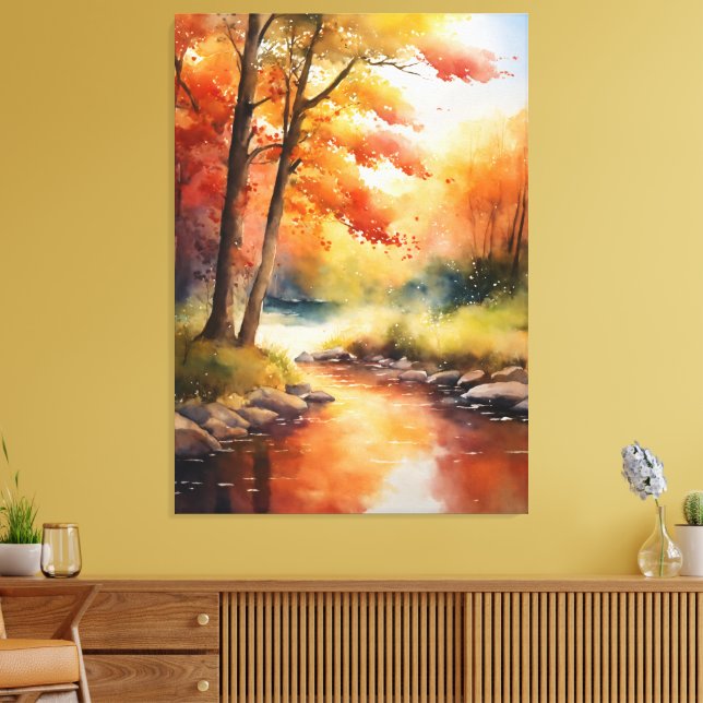 Toile Paysage d'automne serein (Insitu(Salon))