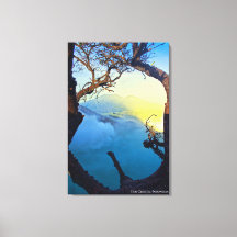 Paysage de cratère bleu de soufre de montagne Phot
