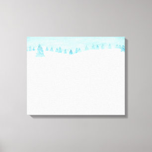 Toile Paysage De Forêt D'Hiver Neige Avec Des Épinettes