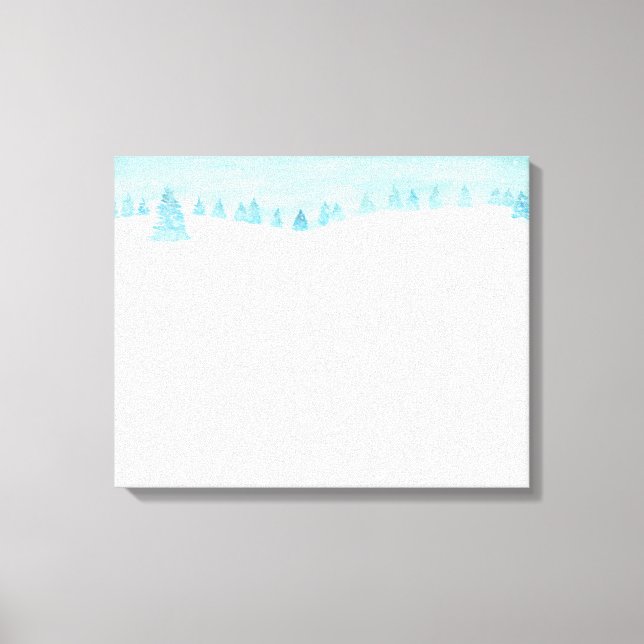 Toile Paysage De Forêt D'Hiver Neige Avec Des Épinettes (Recto)