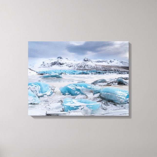 Toile Paysage de glace de glacier, Islande (Recto)