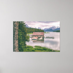 Toile Paysage de la Maison de bateau du lac Maligne