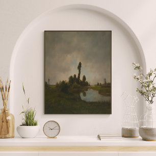 Toile Paysage de la rivière vintage Zsrt rustique