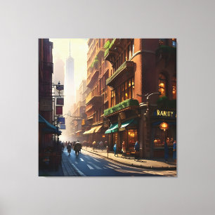 Toile Paysage de l'ancien Manhattan trois