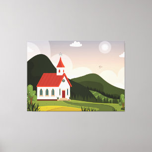 Toile Paysage de l'église