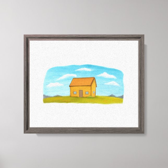 Toile Paysage de Maison Chaleureuse (Recto)