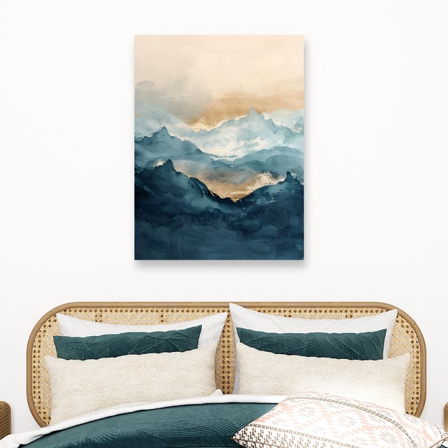 Toile Paysage de montagne à l'aquarelle abstrait  (Créateur téléchargé)