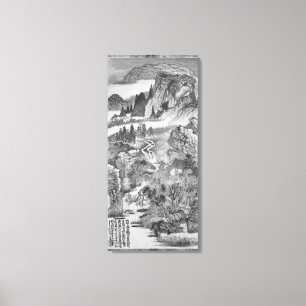 Toile Paysage de montagne, après Huang Gongwang 1671
