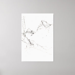 Toile Paysage de montagne artistique - Premium