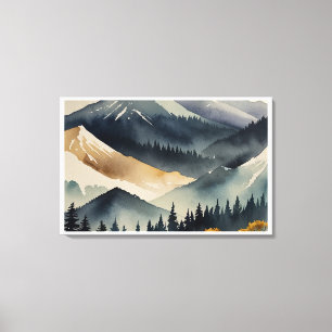 Toile Paysage de montagne japonais serein