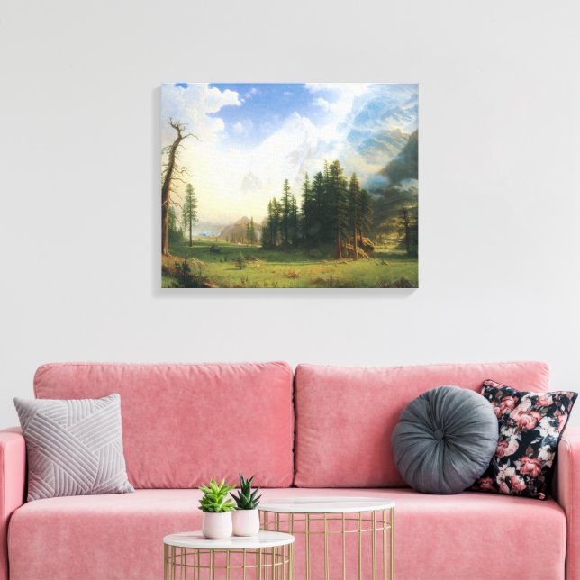Toile Paysage de montagne par Albert Bierstadt (Insitu(Salon))