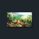 Toile Paysage de Pieter Bruegel avec la chute d'Icarus<br><div class="desc">Paysage Pieter Bruegel avec la chute de toile Icarus enveloppé. Huile sur toile des années 1560. Une des peintures mythologiques les plus discutées de tous les temps. Paysage avec la chute d'Icarus par Pieter Bruegel l'Ancien dispose d'une riche scène paysagère avec fermiers, pêcheurs et voiliers. Icarus lui-même est à peine...</div>