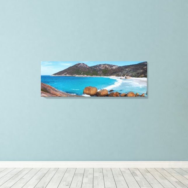 Toile Paysage de plage Idyllic Panorama Australie (Insitu (Plancher de Bois))