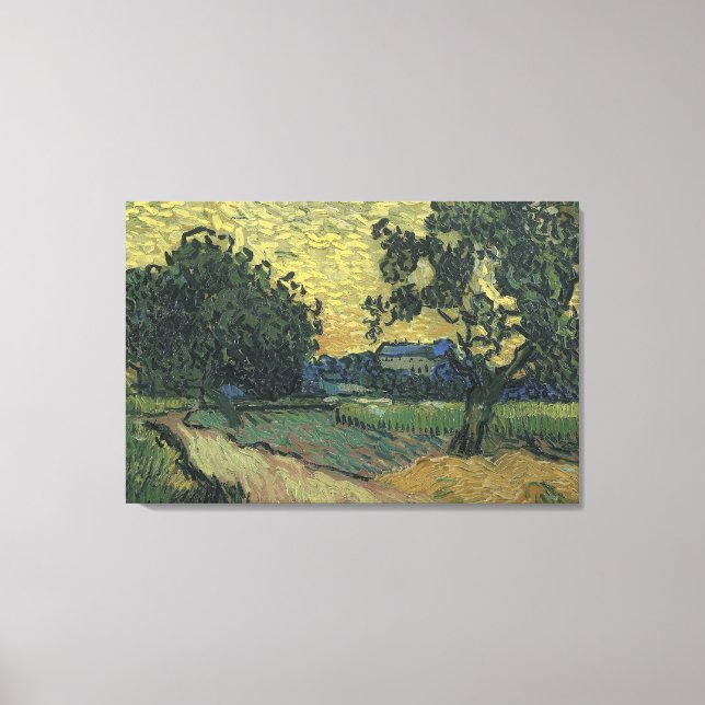 Toile Paysage de Van Gogh au Crépuscule (Recto)