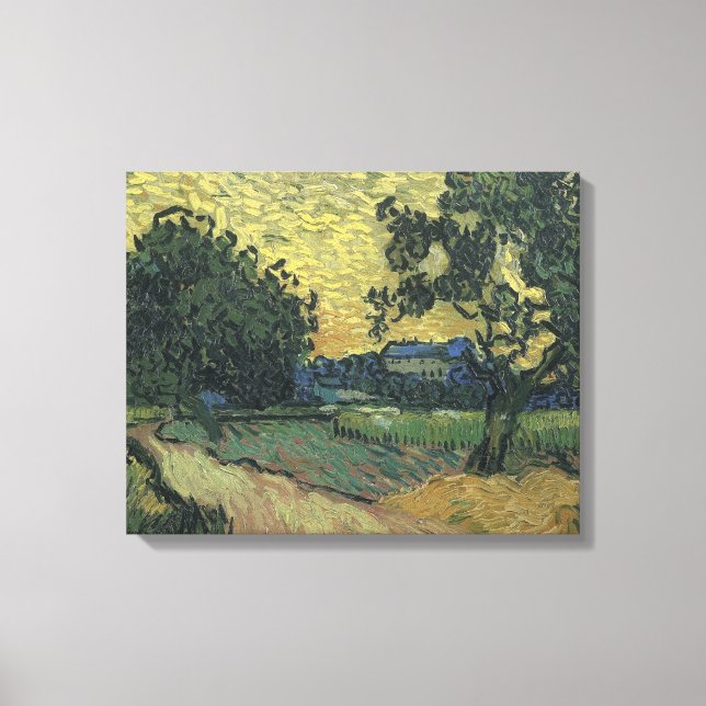 Toile Paysage de Van Gogh au crépuscule (Recto)