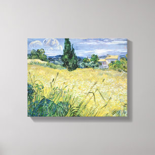 Toile Paysage de Vincent van Gogh   avec du maïs vert,