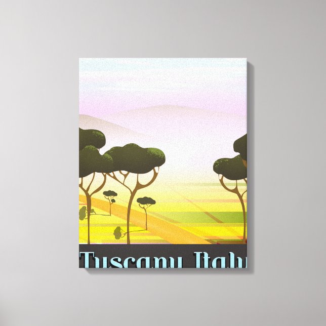 Toile Paysage de voyage en Toscane Italie. (Recto)