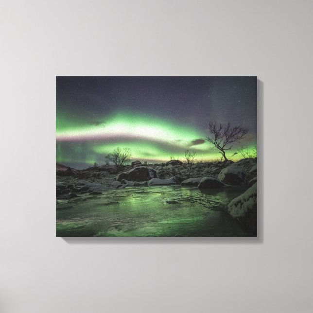 Toile Paysage des aurores boréales (Recto)