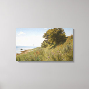 Toile Paysage d'été au bord de la mer (par Ludvig Kabell