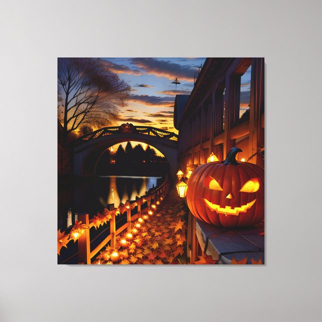 Toile Paysage d'Halloween quatre (Recto)