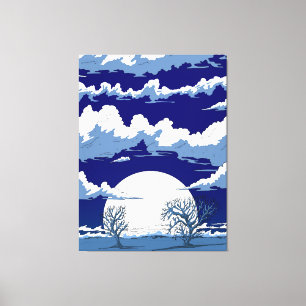 Toile Paysage d'hiver