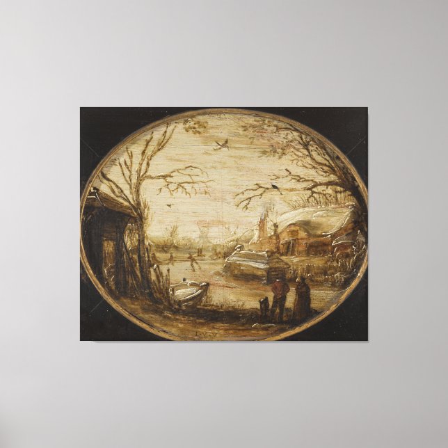 Toile Paysage d'hiver, Jan van de Velde (II) (Recto)