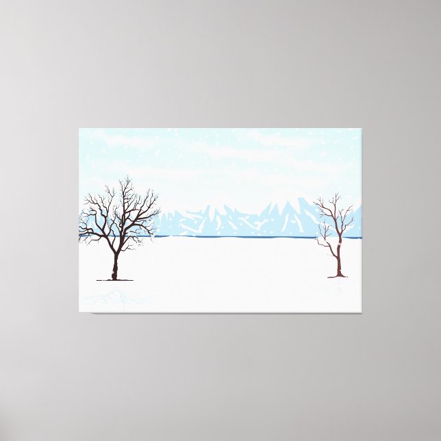 Toile Paysage d'hiver plat (Recto)
