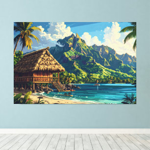 Toile Paysage d'île du Pacifique 002