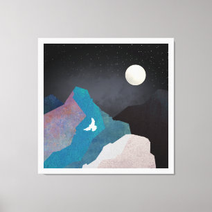 Toile Paysage d'oiseau de montagne