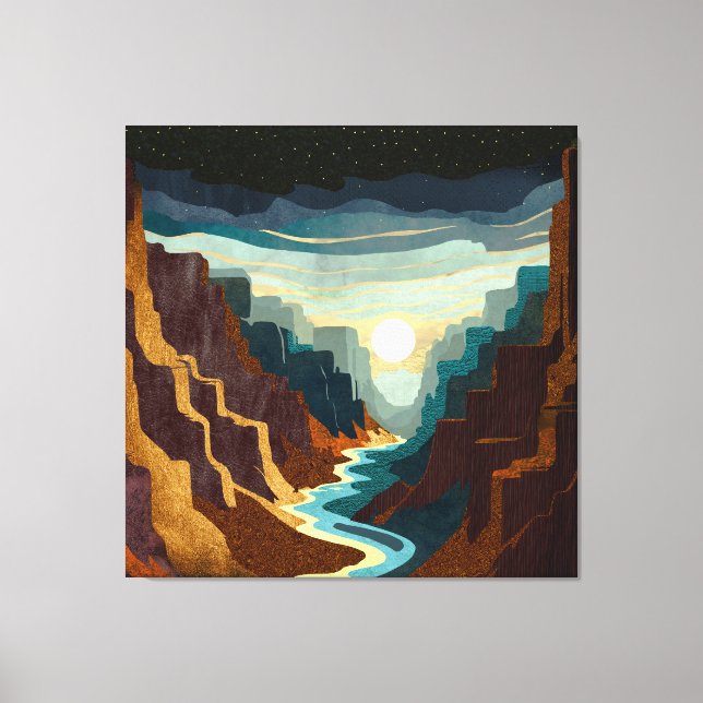 Toile Paysage du Canyon Sunset (Recto)