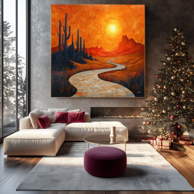 Toile Paysage du désert Abstrait orange monochromatique (Créateur téléchargé)