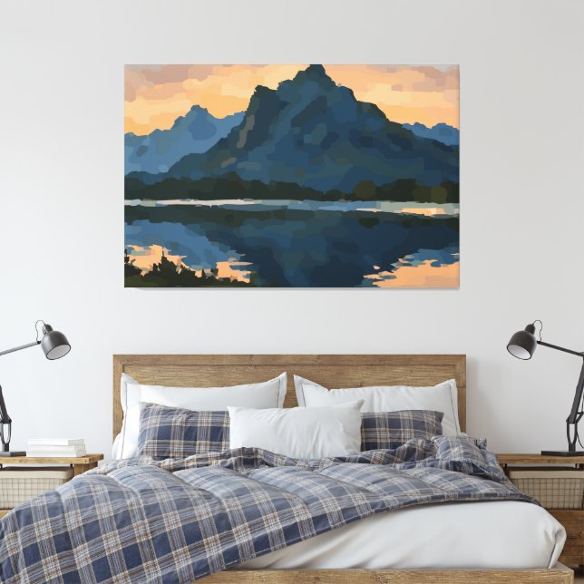 Toile Paysage du lac Mountain (Insitu(Chambre))