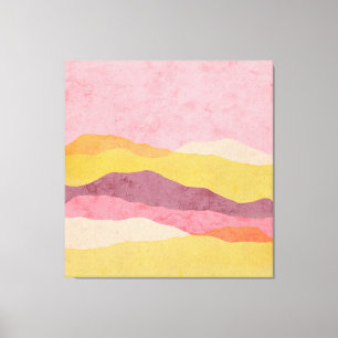 Toile Paysage en papier calqué Abstrait dans les tons ch