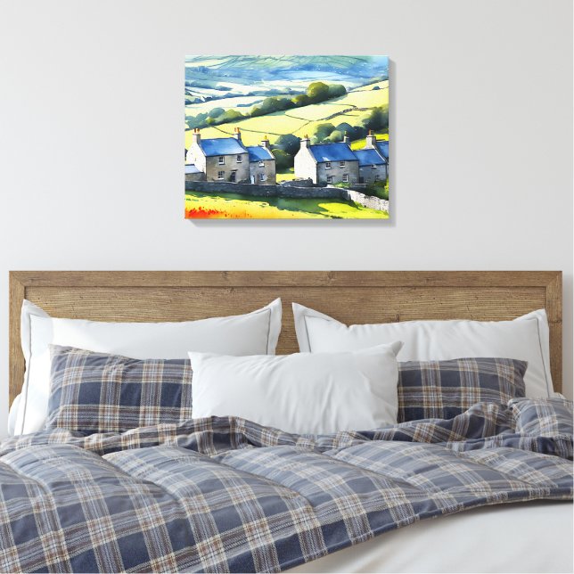Toile Paysage étendu "Hearthdale" Scène Yorkshire Dales (Insitu(Chambre))
