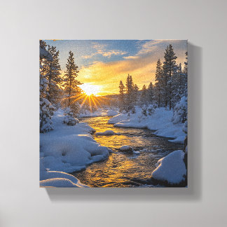 Toile Paysage hivernal