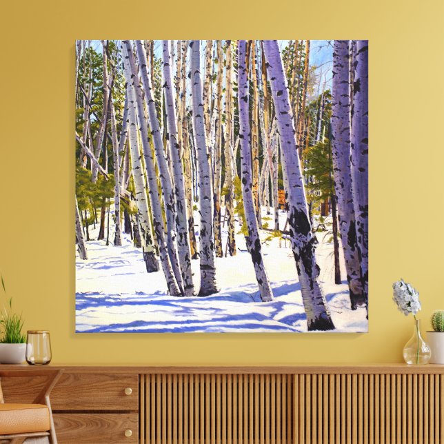Toile Paysage hivernal d'aspens à Flagstaff – Daniel Fis (Insitu(Salon))