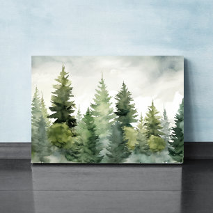 Toile Paysage hivernal des pins